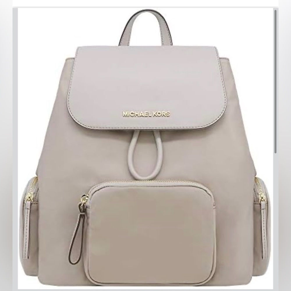 Michael Kors Abbey Large Cement Color Cargo Backpack